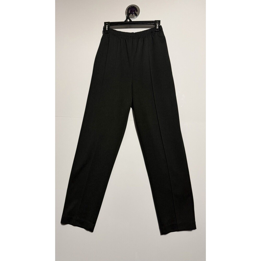 Blair Womens High Rise Straight Pants Elastic Waist Pockets Size 12 Black